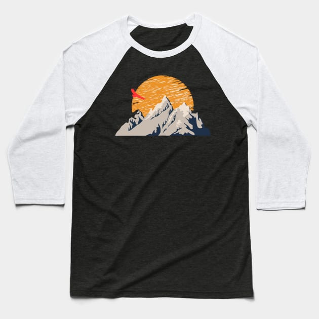 Montain Glacier Sun Baseball T-Shirt by Imutobi